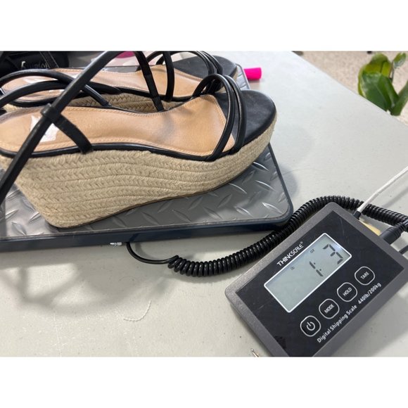 Asos Design Tulip Tubular Platform Sandals Womens 6 Open Toe Strappy Wide Fit - Picture 9 of 10